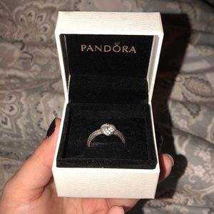 Pandora Sparking Love Knot Ring, Clear CZ